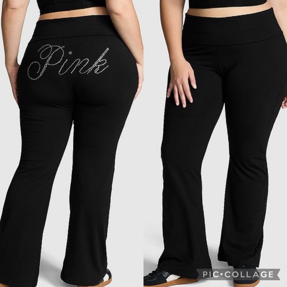 PINK Cotton Bling Foldover Flare - Picture 1 of 1